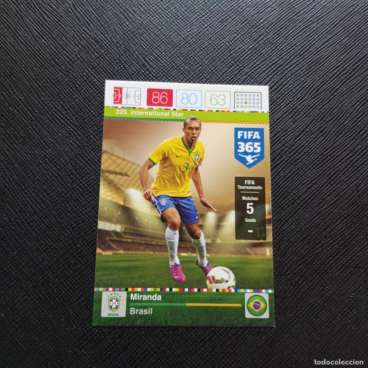 Cromos de F&uacute;tbol: 325 MIRANDA BRASIL ADRENALYN 2015 2016 FIFA 365 CROMO FUTBOL 15 16 - A96 PG73