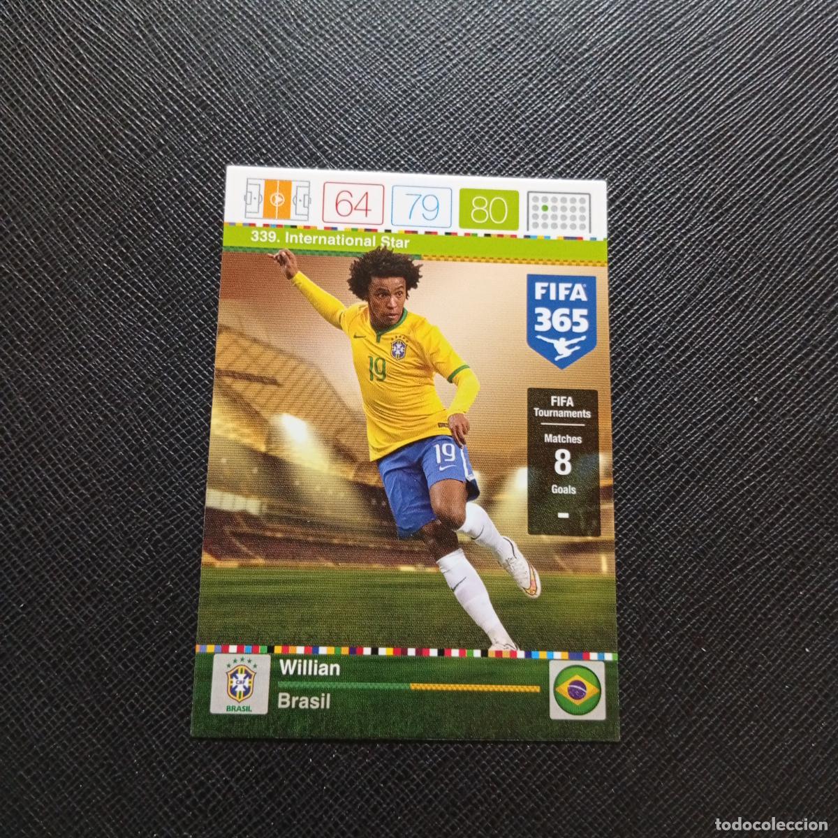 Cromos de F&uacute;tbol: 339 WILLIAN BRASIL ADRENALYN 2015 2016 FIFA 365 CROMO FUTBOL 15 16 - A96 PG91