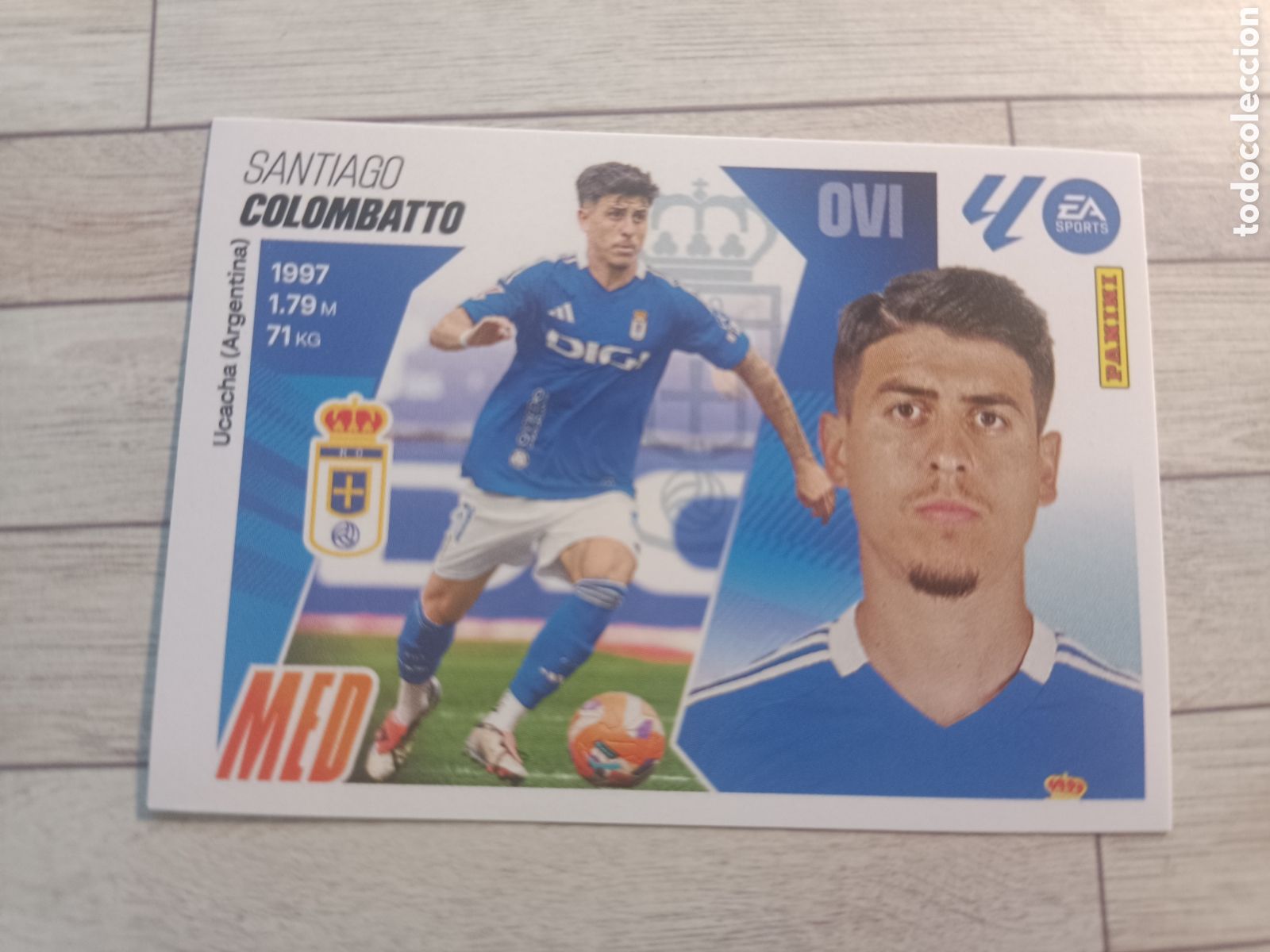 Football Stickers: 11 COLOMBATTO REAL OVIEDO LIGA ESTE 2025 2026 PANINI 25 26 SIN PEGAR