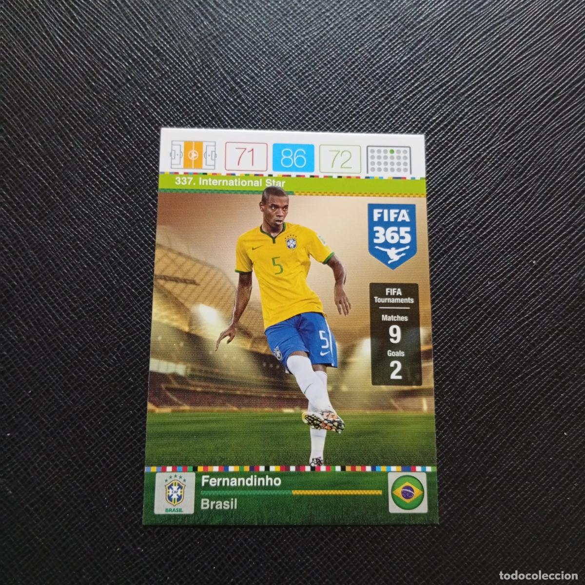 Football Stickers: 337 FERNANDINHO BRASIL ADRENALYN 2015 2016 FIFA 365 CROMO FUTBOL 15 16 - A96 PG91