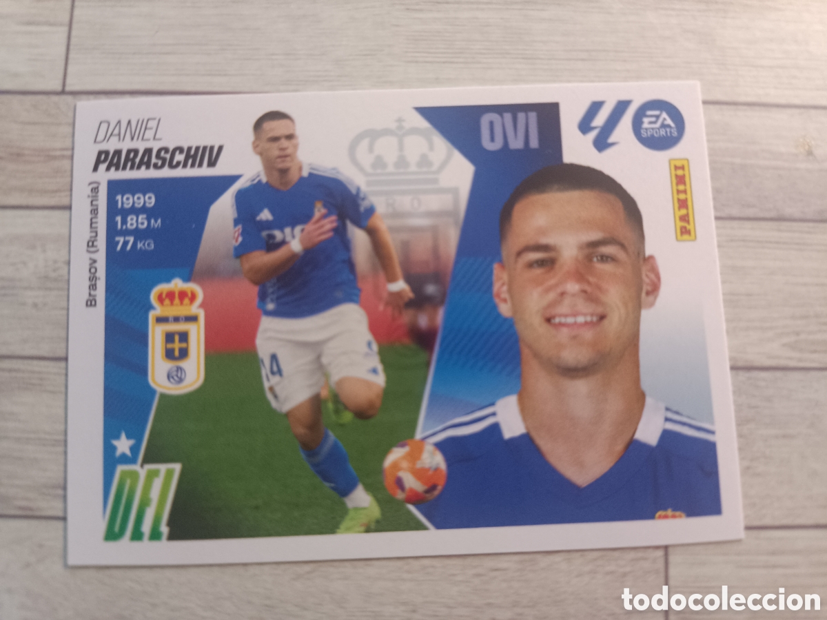 Football Stickers: 19 PARASCHIV REAL OVIEDO LIGA ESTE 2025 2026 PANINI 25 26 SIN PEGAR