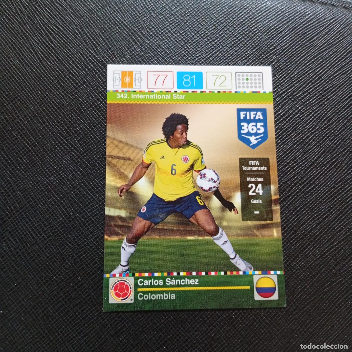 Football Stickers: 342 CARLOS SANCHEZ COLOMBIA ADRENALYN 2015 2016 FIFA 365 CROMO FUTBOL 15 16 - A96 PG100