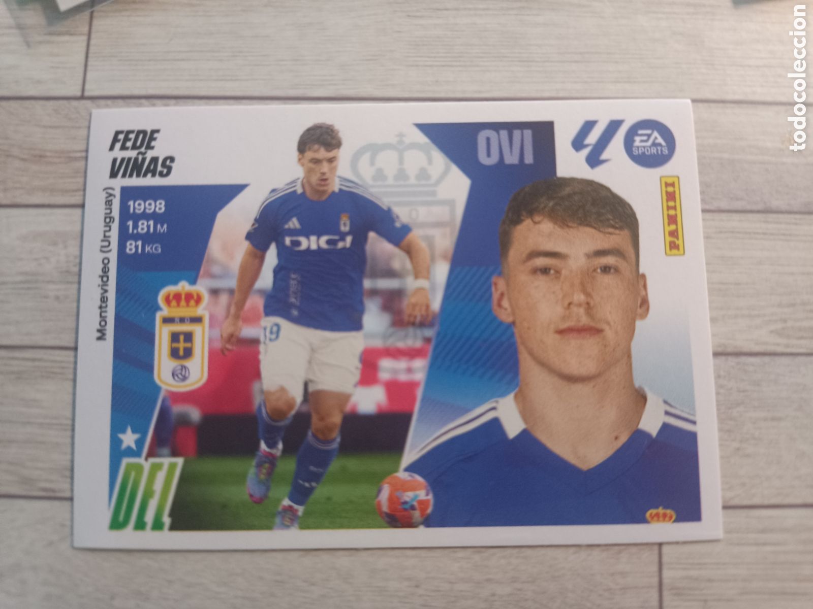 Cromos de F&uacute;tbol: 18B FEDE VI&Ntilde;AS 18 B REAL OVIEDO LIGA ESTE 2025 2026 PANINI 25 26 SIN PEGAR