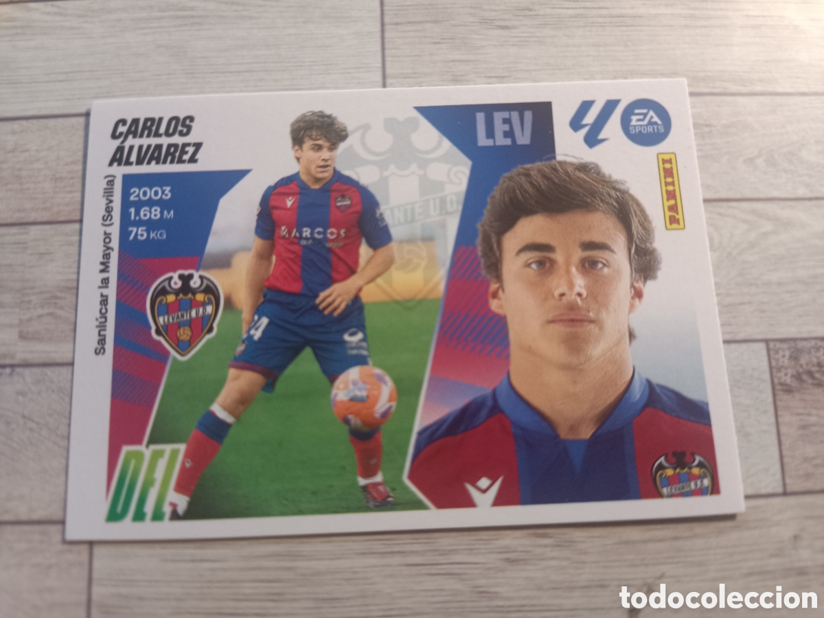 Football Stickers: 16 CARLOS ALVAREZ LEVANTE UD LIGA ESTE 2025 2026 PANINI 25 26 SIN PEGAR
