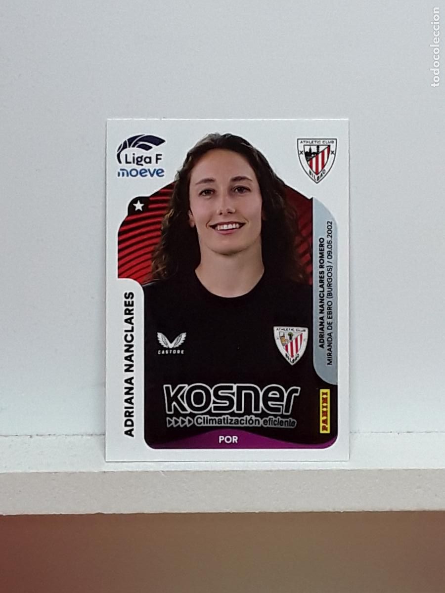 Football Stickers: LIGA FEMENINA 2025 2026 F 25 26 ALBUM PANINI LIGA N 24 ATHLETIC ADRIANA NANCLARES