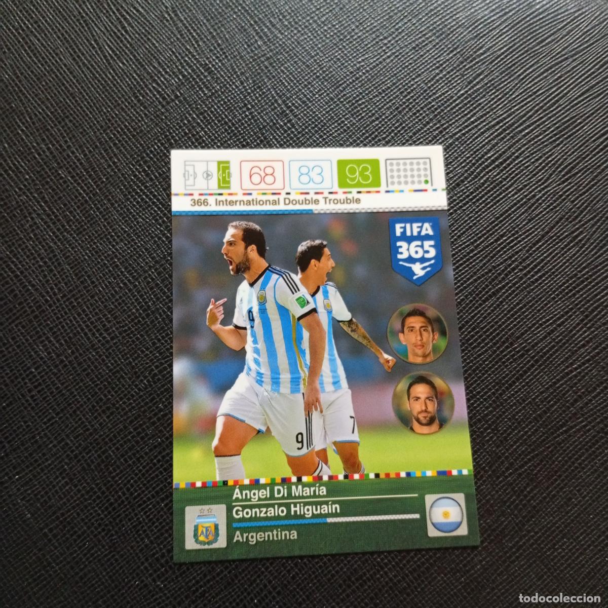 Cromos de F&uacute;tbol: 366 DI MARIA HIGUAIN ARGENTINA ADRENALYN 2015 2016 FIFA 365 CROMO FUTBOL 15 16 - A96 PG154