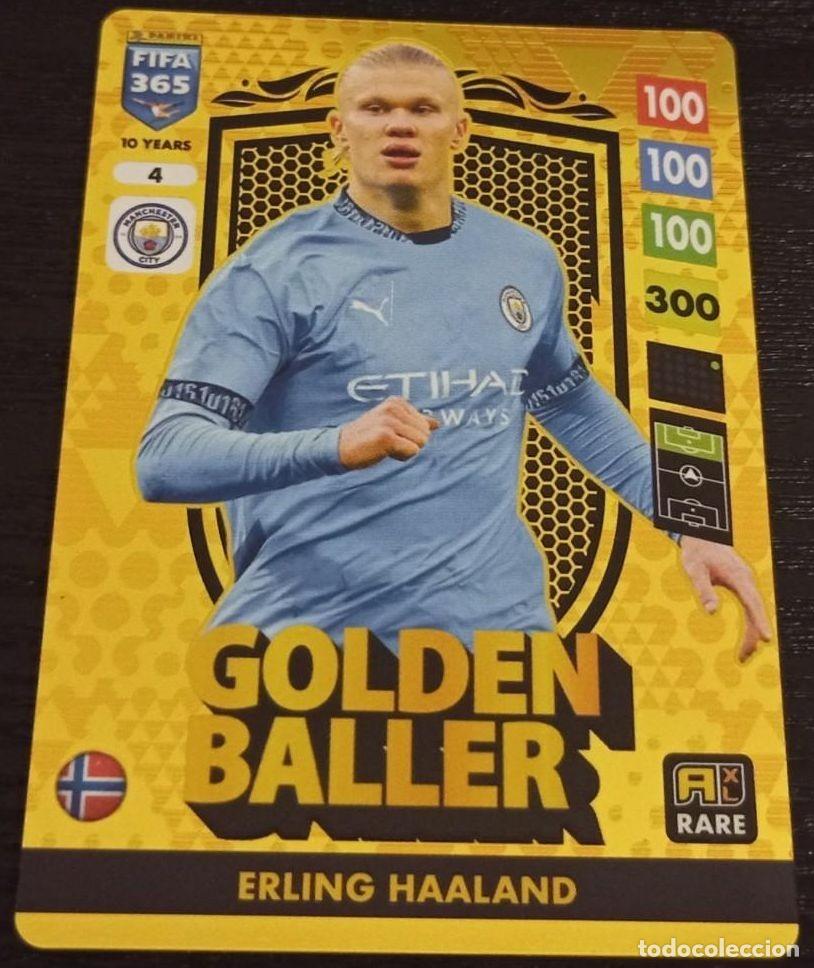 Cromos de F&uacute;tbol: Carta Erling Haaland Manchester City Golden Baller Panini Adrenalyn XL FIFA 365 2024-2025