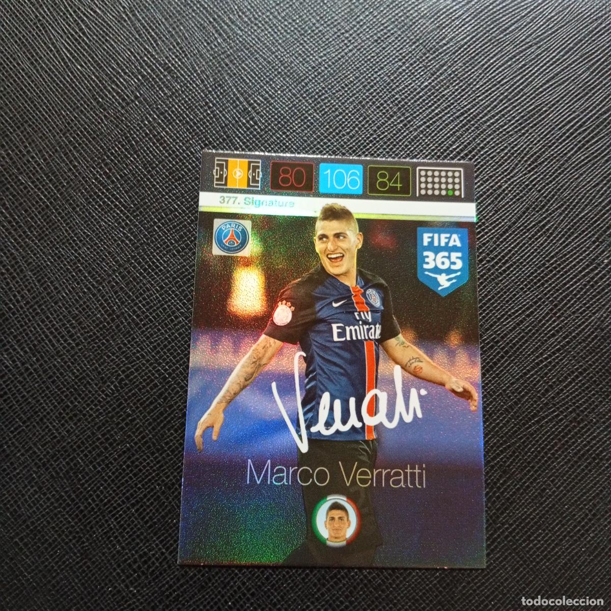 Cromos de F&uacute;tbol: 377 VERRATTI PSG ADRENALYN 2015 2016 FIFA 365 CROMO FUTBOL 15 16 - A96 PG163