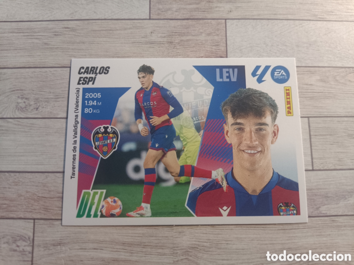 Cromos de F&uacute;tbol: 19A CARLOS ESPI 19 A LEVANTE UD LIGA ESTE 2025 2026 PANINI 25 26 SIN PEGAR