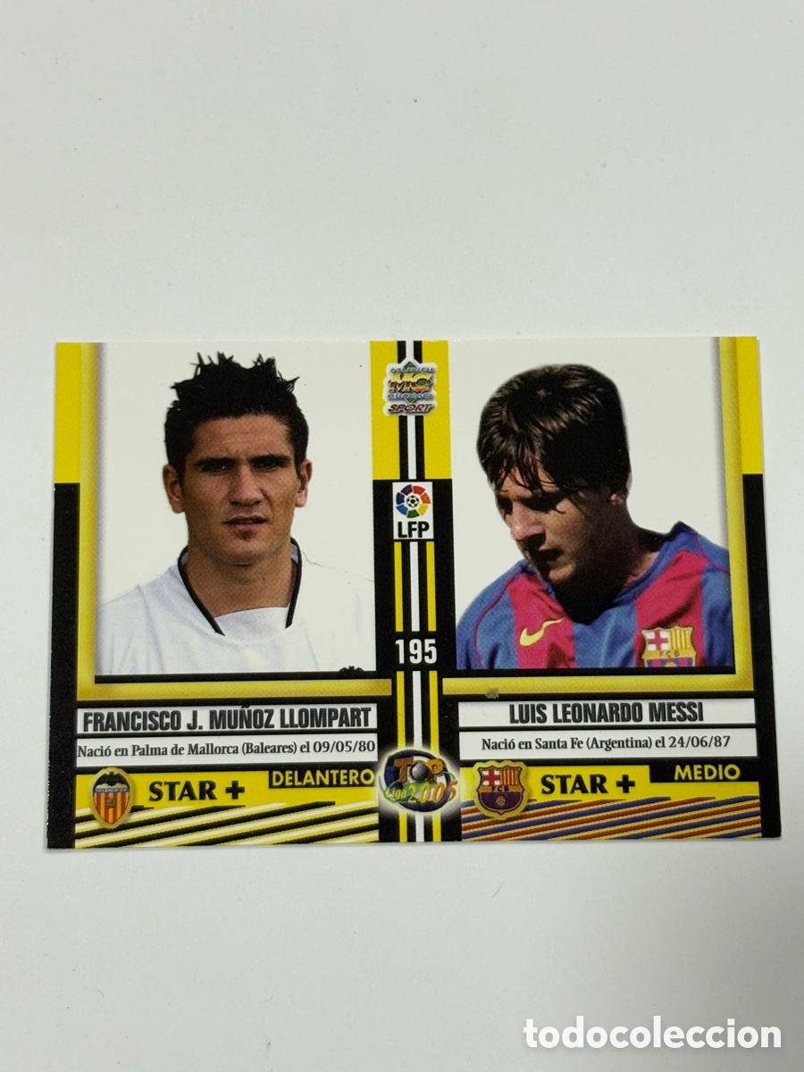 Cromos de F&uacute;tbol: Rookie Messi #195 Barcelona Mundicromo Top Liga Mate 2004 Rookie PSA 10? 2005 RK