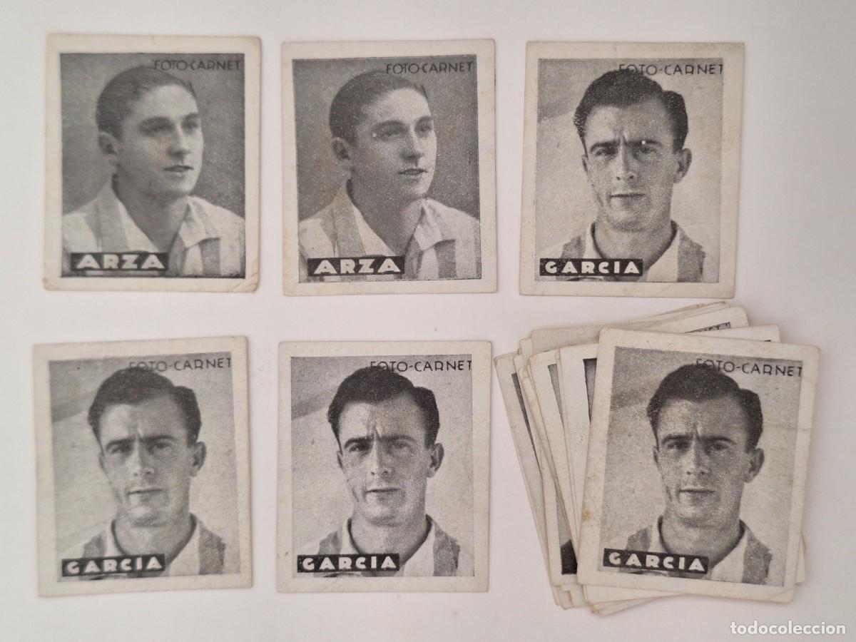 Cartes &agrave; collectionner de Football: LOTE 25 CROMOS FUTBOL MALAGA FOTO CARNET EDITORIAL CISNE 1942 1943 REPETIDOS NUNCA PEGADOS RV