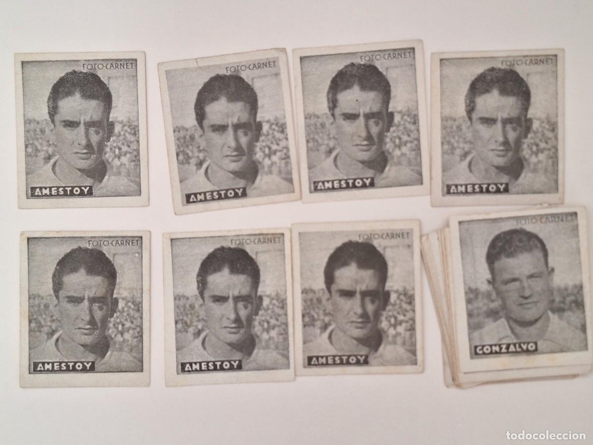Fu&szlig;ball-Sticker: LOTE 30 CROMOS FUTBOL REAL ZARAGOZA FOTO CARNET EDITORIAL CISNE 1942 1943 REPETIDOS NUNCA PEGADOS RV