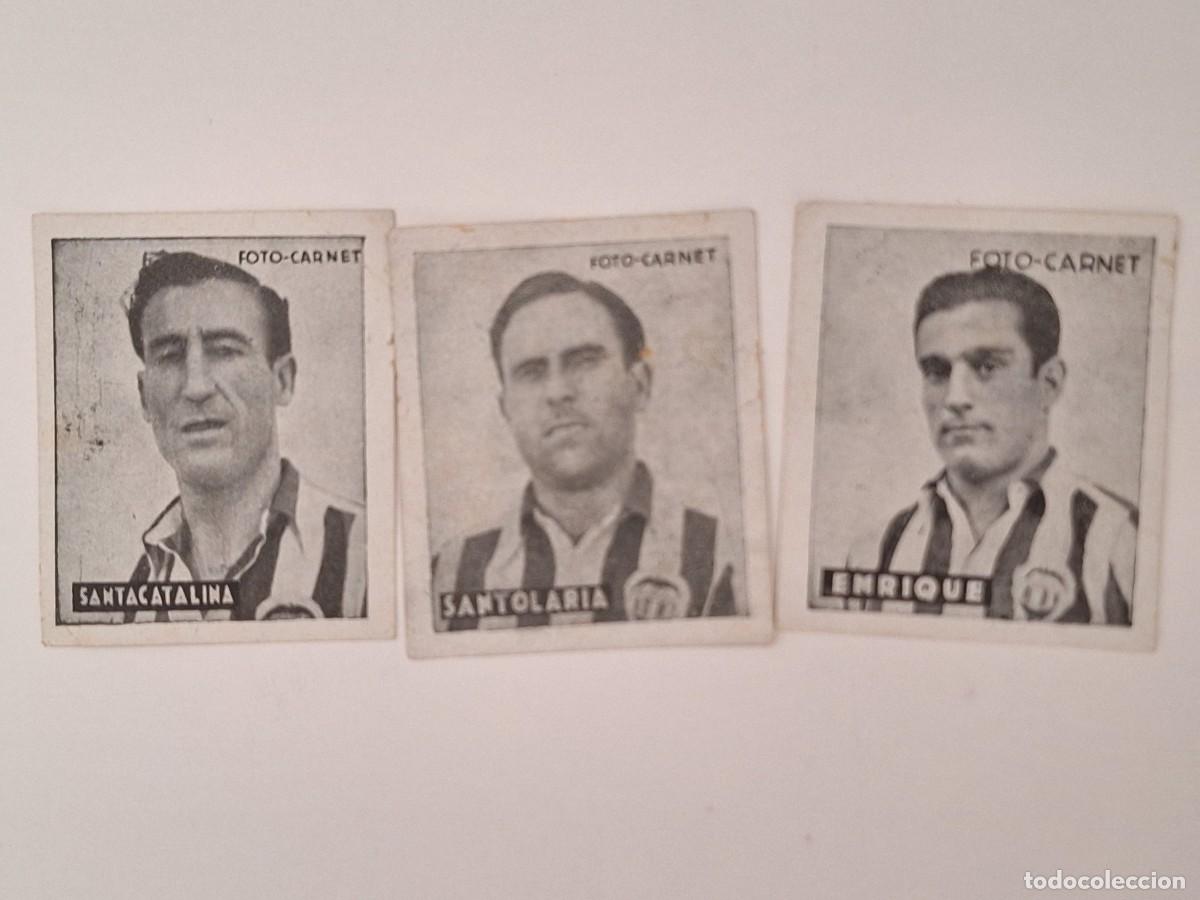 Cromos de F&uacute;tbol: LOTE 3 CROMOS FUTBOL CASTELLON FOTO CARNET EDITORIAL CISNE 1942 1943 SIN REPETIR NUNCA PEGADOS RV