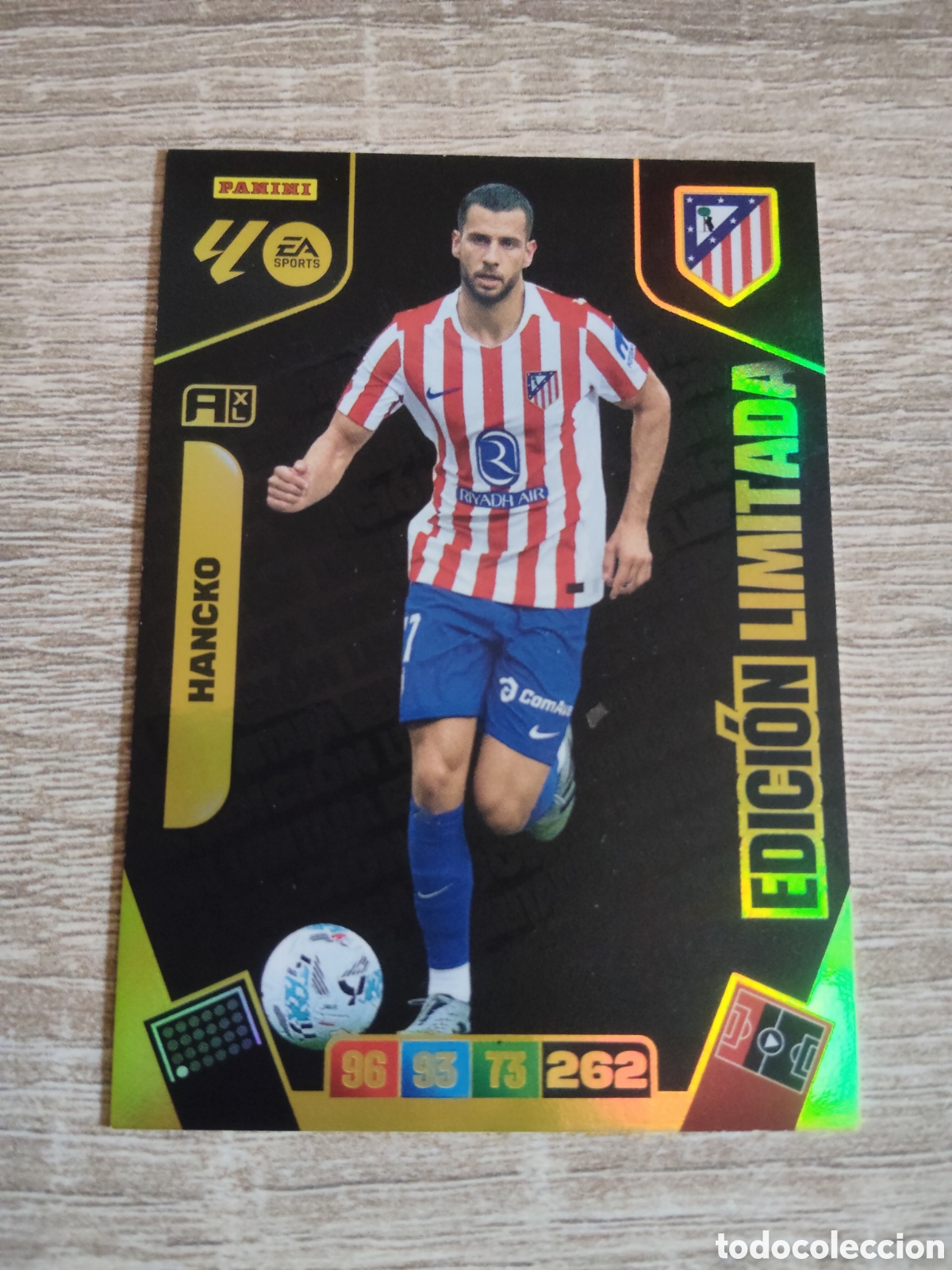 Cromos de F&uacute;tbol: Panini Adrenalyn 2025 2026 25 26 Hancko Atl&eacute;tico de Madrid edici&oacute;n limitada