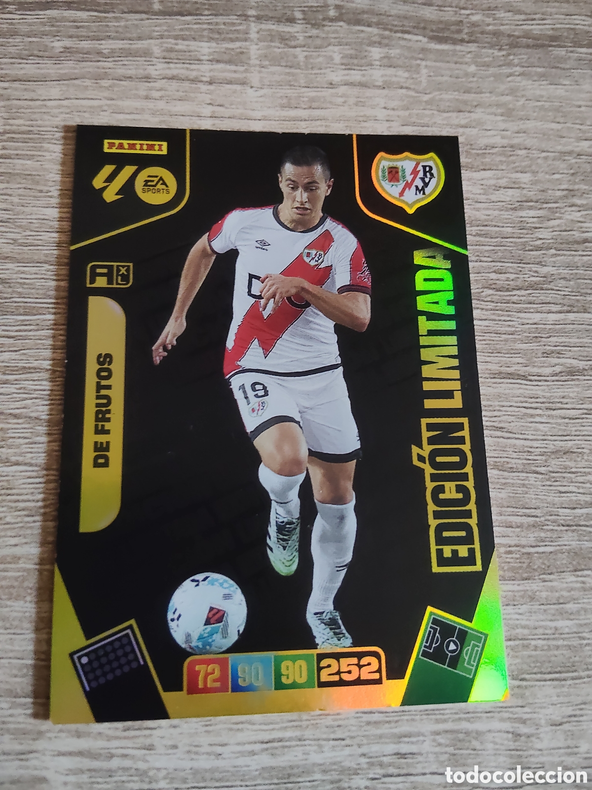 Football Stickers: Panini Adrenalyn 2025 2026 25 26 De Frutos Rayo Vallecano edici&oacute;n limitada