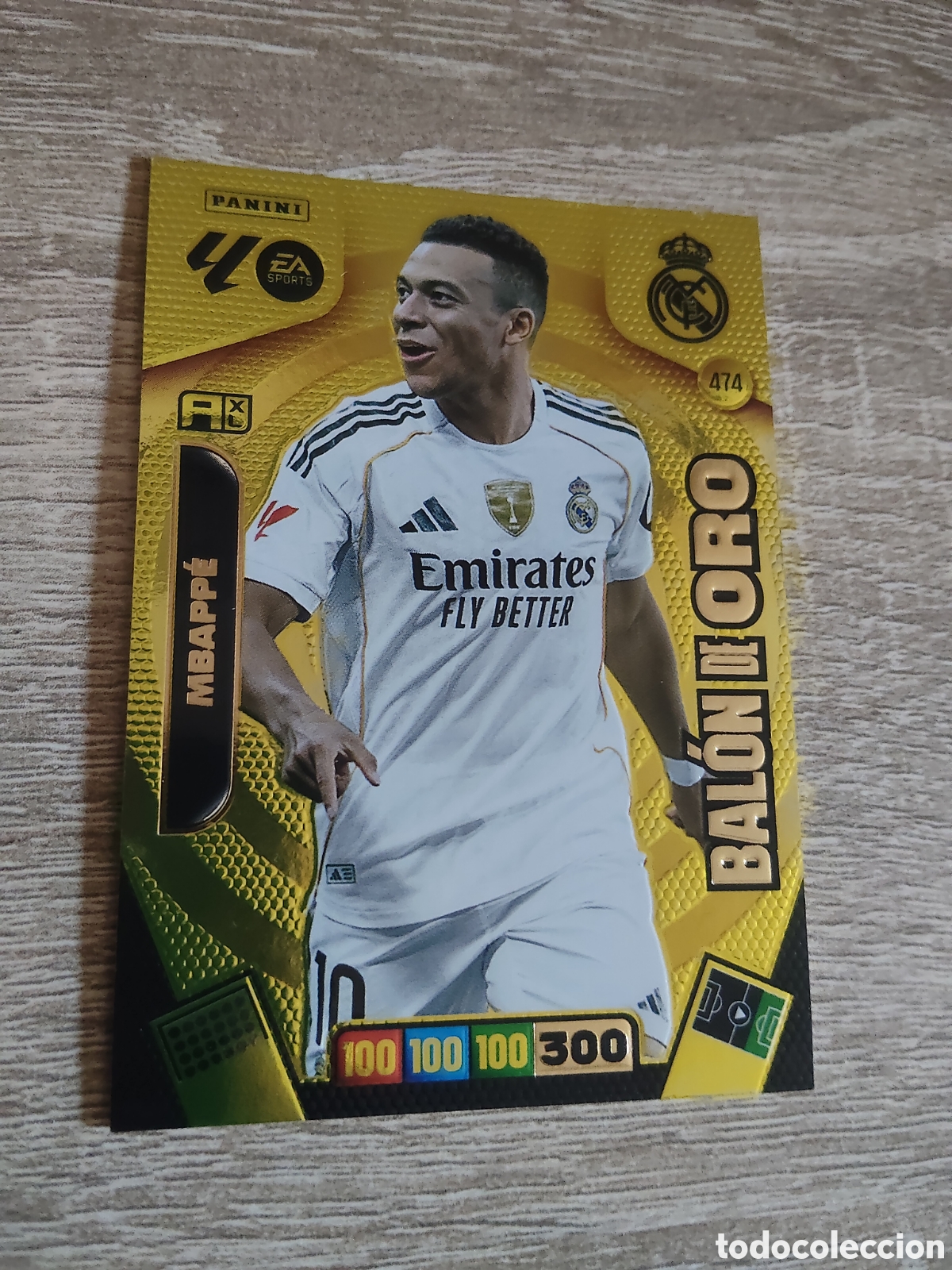 Cromos de F&uacute;tbol: Panini Adrenalyn 2025 2026 25 26 474 Mbappe Real Madrid bal&oacute;n de oro