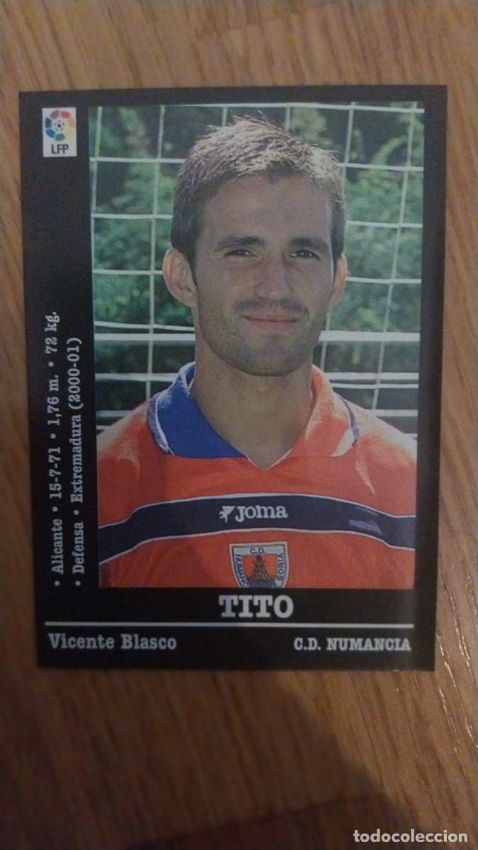 Cromos de F&uacute;tbol: TITO C. D. NUMANCIA 275A PANINI LIGA 2000 - 2001 00 01 NUNCA PEGADO SIN PEGAR
