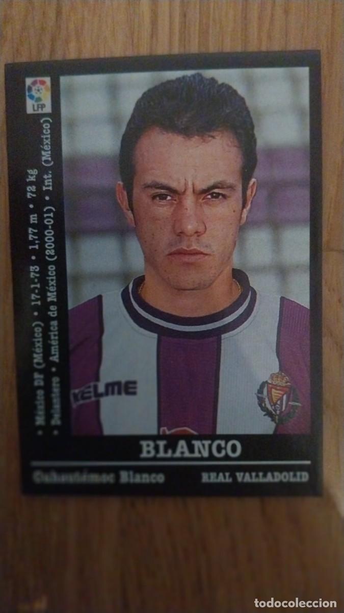 Fu&szlig;ball-Sticker: BLANCO REAL VALLADOLID ULTIMOS FICHAJES PANINI LIGA 2000 2001 00 01 NUNCA PEGADO SIN PEGAR