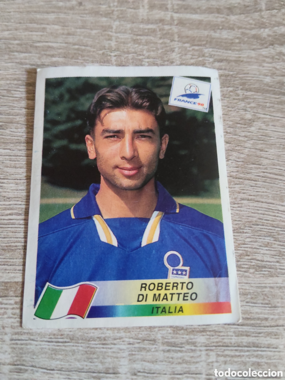 Cartes &agrave; collectionner de Football: Panini mundial Francia 98 96 Roberto Di Matteo Italia versi&oacute;n Danone