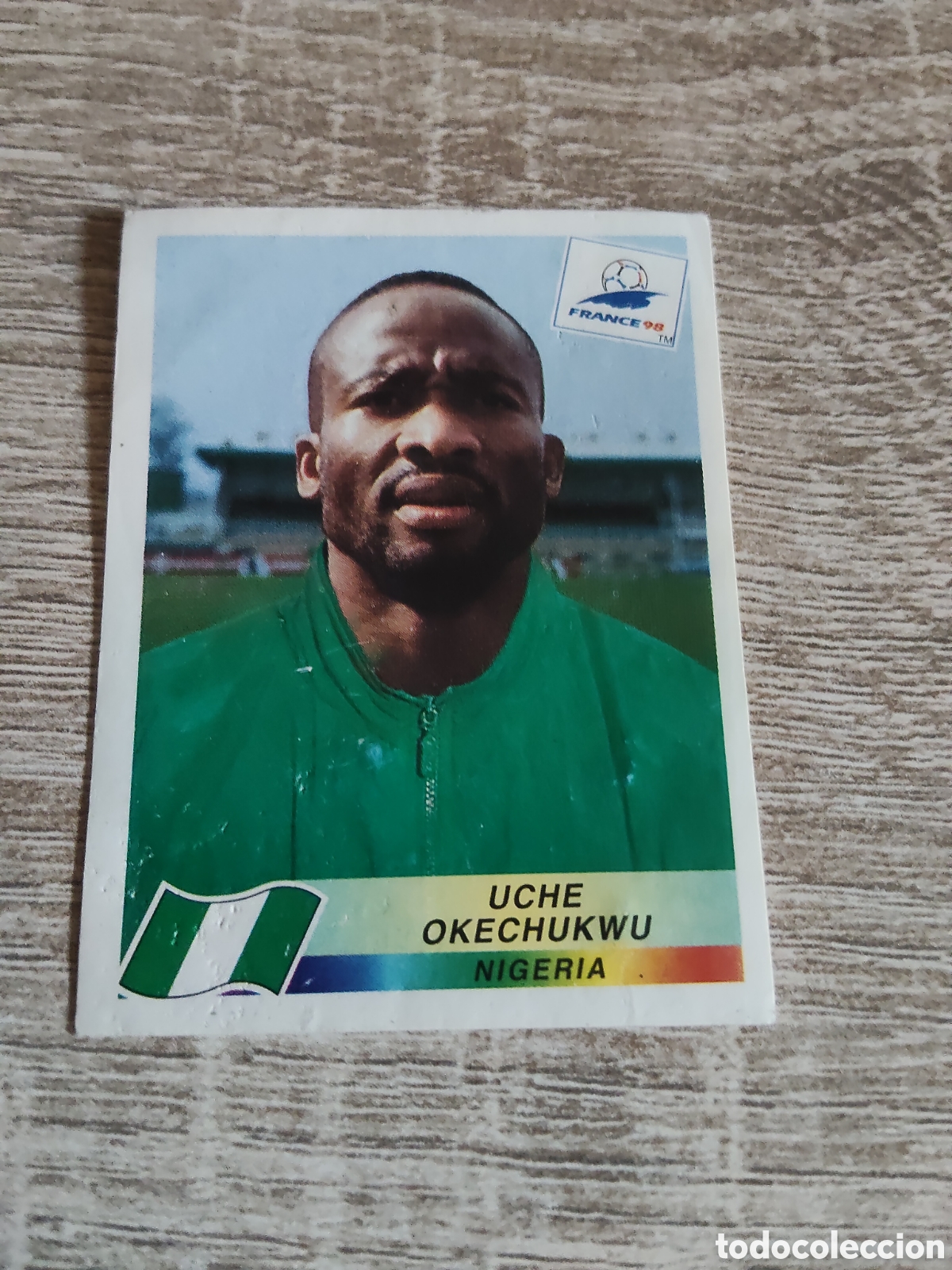 Cromos de F&uacute;tbol: Panini mundial Francia 98 249 Uche Okechukwu Camer&uacute;n