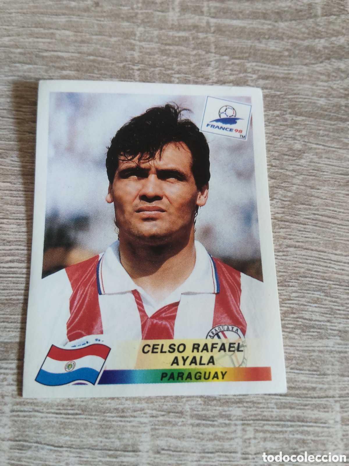 Cromos de F&uacute;tbol: Panini mundial Francia 98 266 Celso Rafael Ayala Paraguay