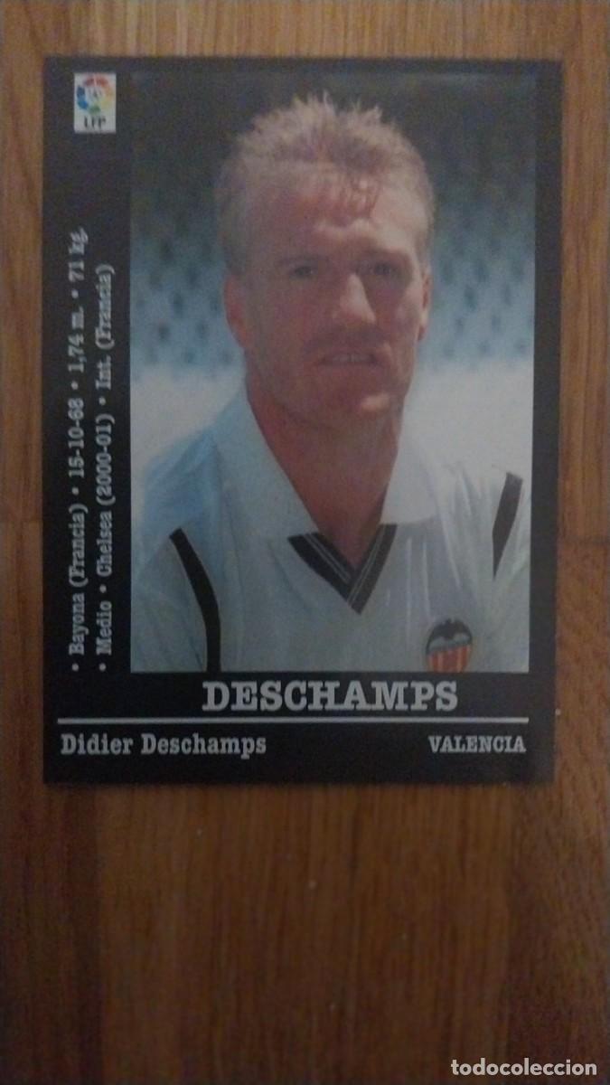 Cromos de F&uacute;tbol: DESCHAMPS VALENCIA C. F. ULTIMOS FICHAJES PANINI LIGA 2000 2001 00 01 NUNCA PEGADO SIN PEGAR