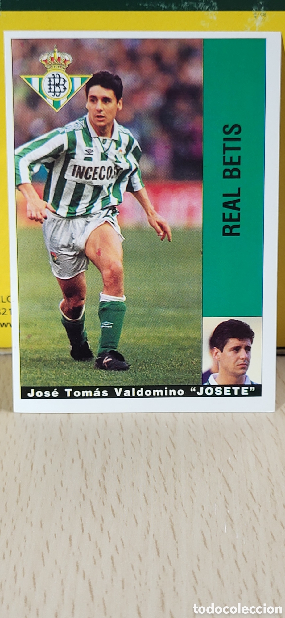 Cartes &agrave; collectionner de Football: JOSE TOMAS VALDOMINO JOSETE REAL BETIS LIGA 95 96 DE FUTBOL PROFESIONAL PANINI