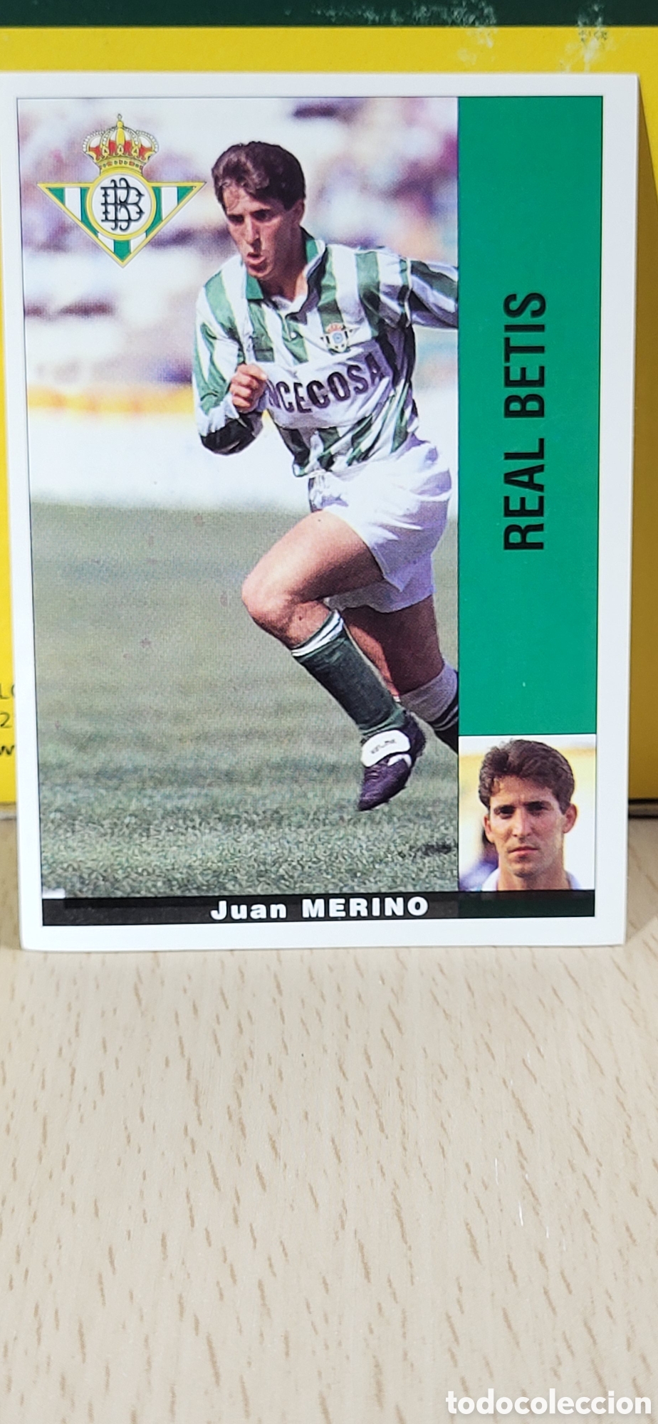 Cromos de F&uacute;tbol: JUAN MERINO REAL BETIS LIGA 95 96 DE FUTBOL PROFESIONAL PANINI