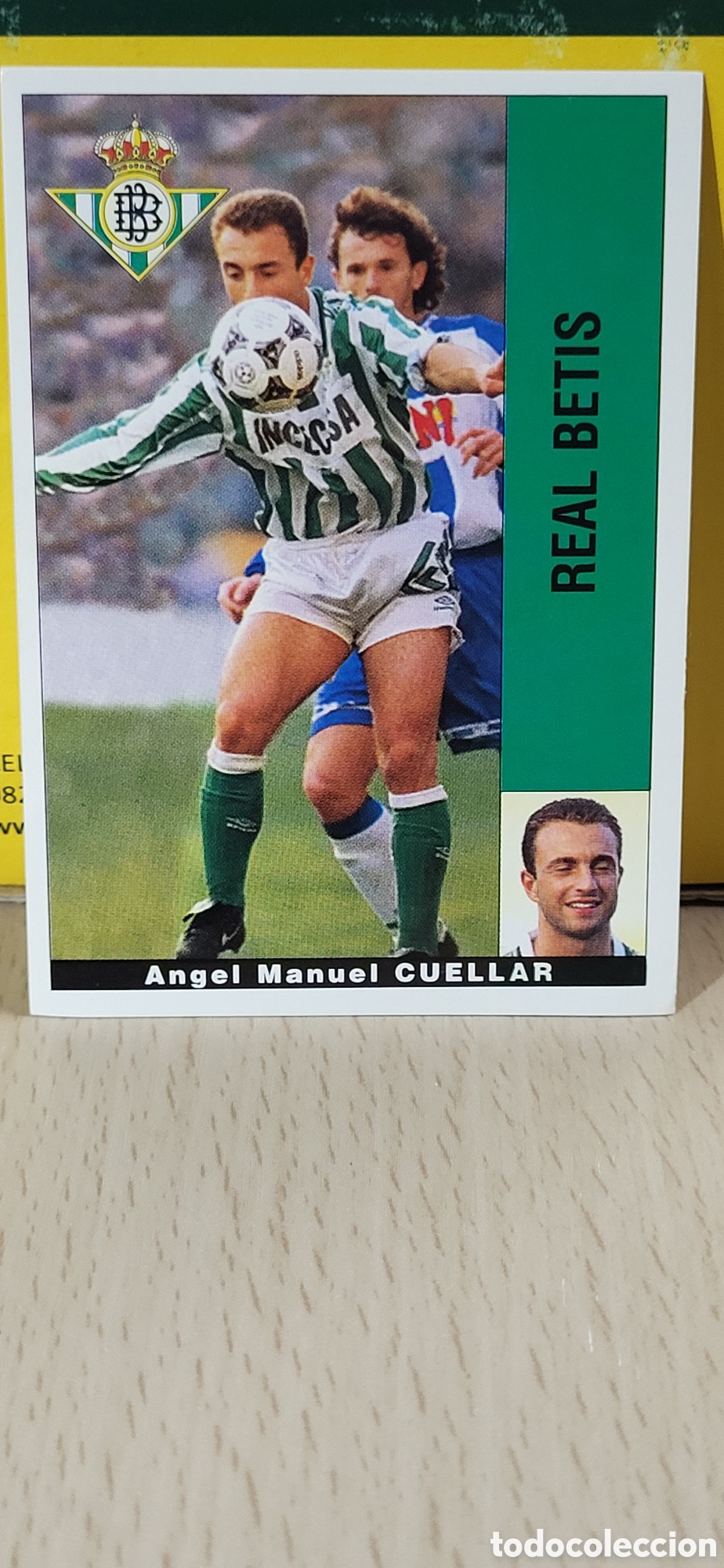 Cromos de F&uacute;tbol: JUAN MANUEL CUELLAR REAL BETIS LIGA 95 96 DE FUTBOL PROFESIONAL PANINI