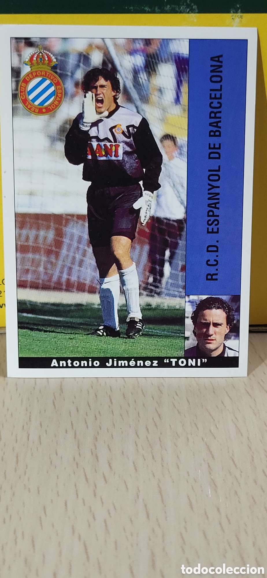 Fu&szlig;ball-Sticker: ANTONIO JIMENEZ TONI RCD ESPA&Ntilde;OL ESPANYOL LIGA 95 96 DE FUTBOL PROFESIONAL PANINI