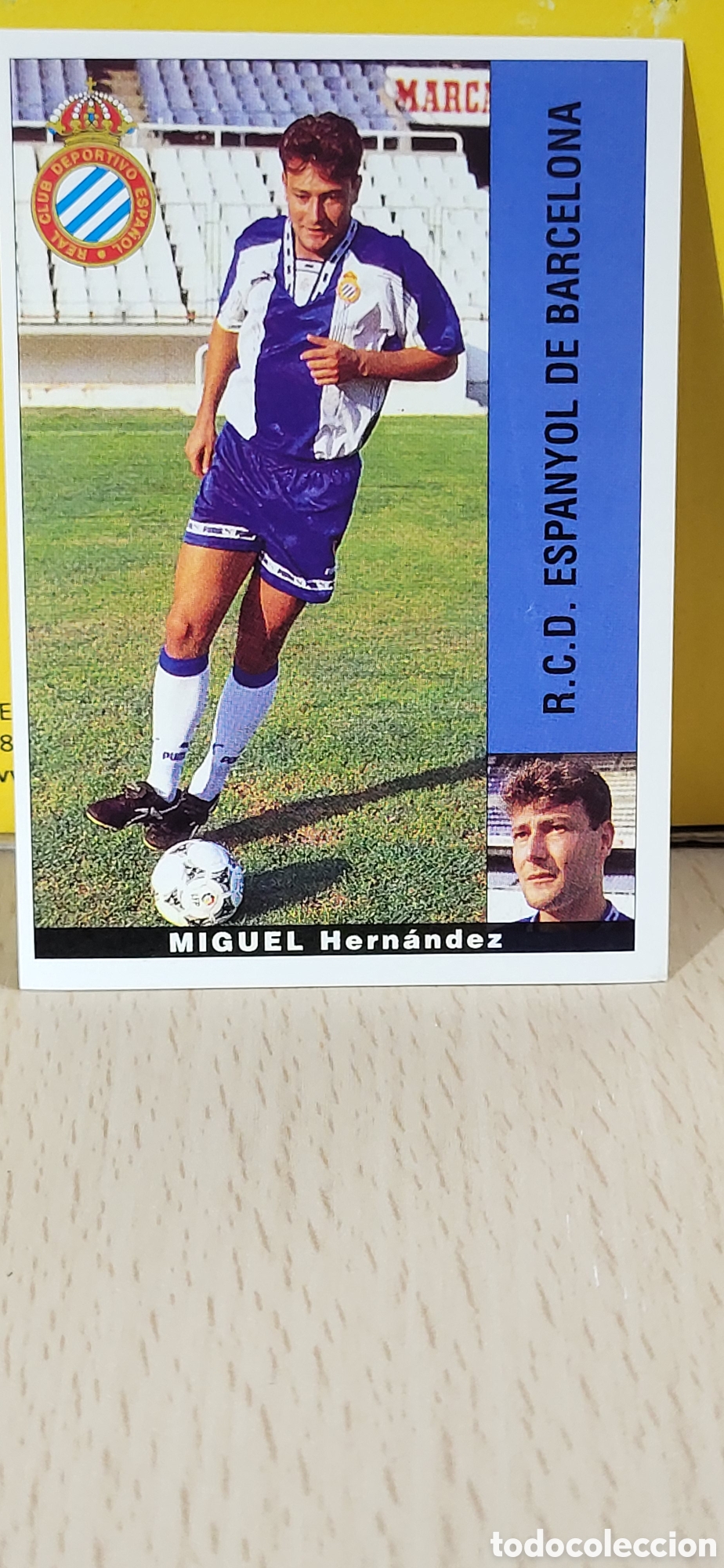 Fu&szlig;ball-Sticker: MIGUEL HERNANDEZ RCD ESPA&Ntilde;OL ESPANYOL LIGA 95 96 DE FUTBOL PROFESIONAL PANINI