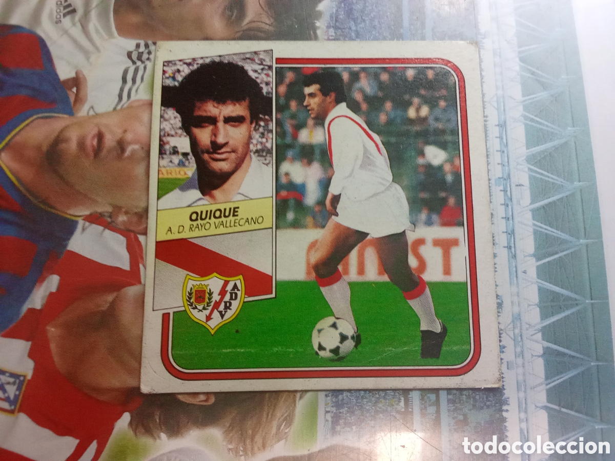 Cromos de Futebol: QUIQUE FICHAJE 17 RAYO VALLECANO LIGA ESTE 89 90 NUNCA PEGADO