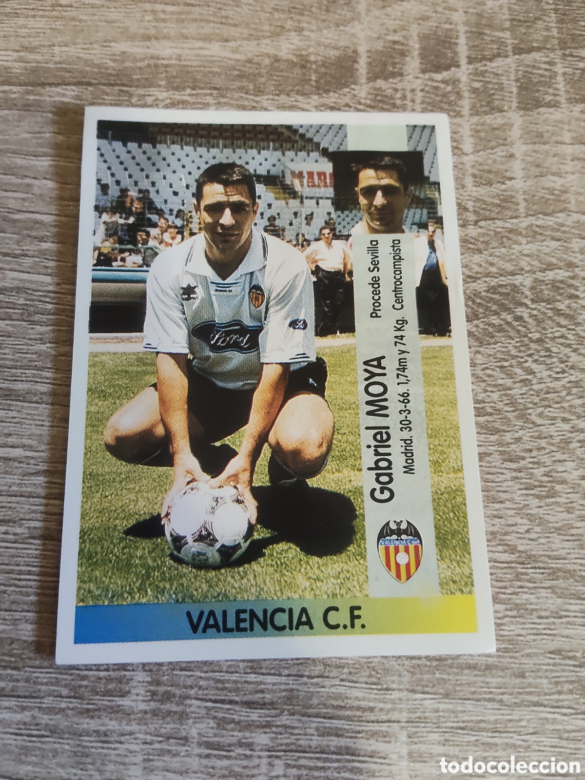 Cromos de F&uacute;tbol: Panini liga 1996 1997 96 97 26 A Moy&aacute; coloca Valencia