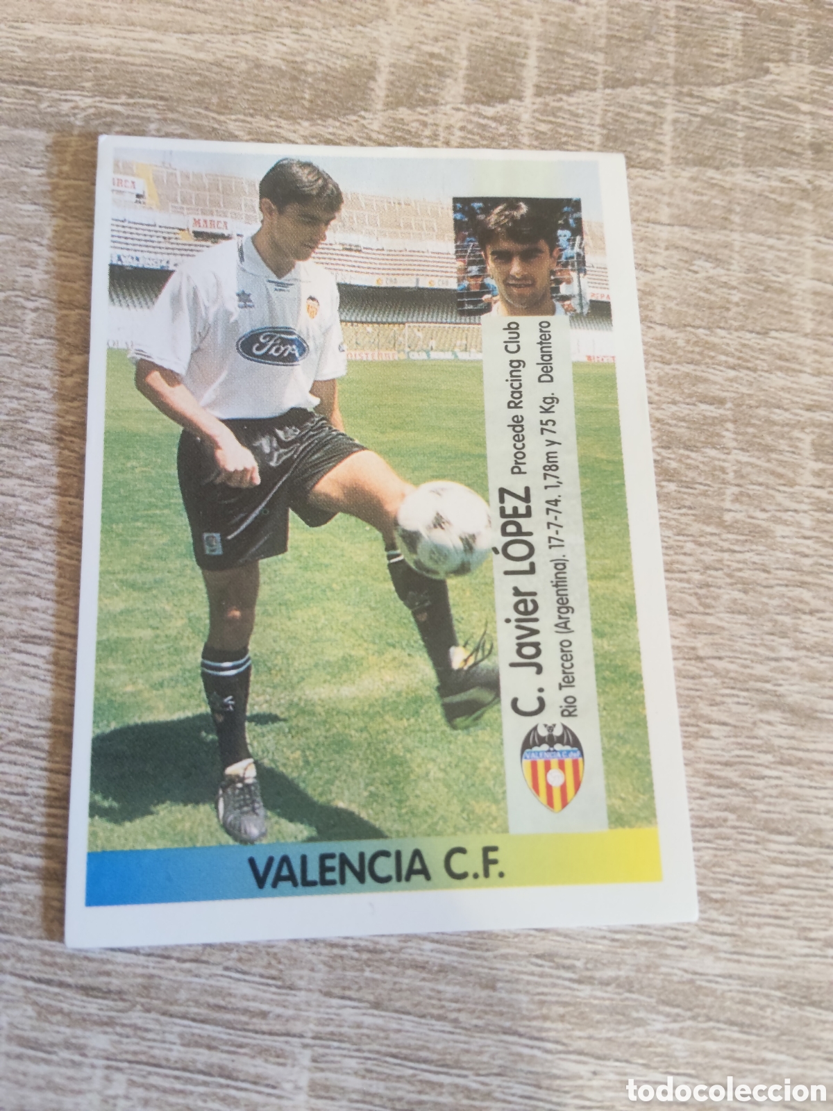 Cromos de F&uacute;tbol: Panini liga 1996 1997 96 97 27 A Claudio L&oacute;pez Valencia