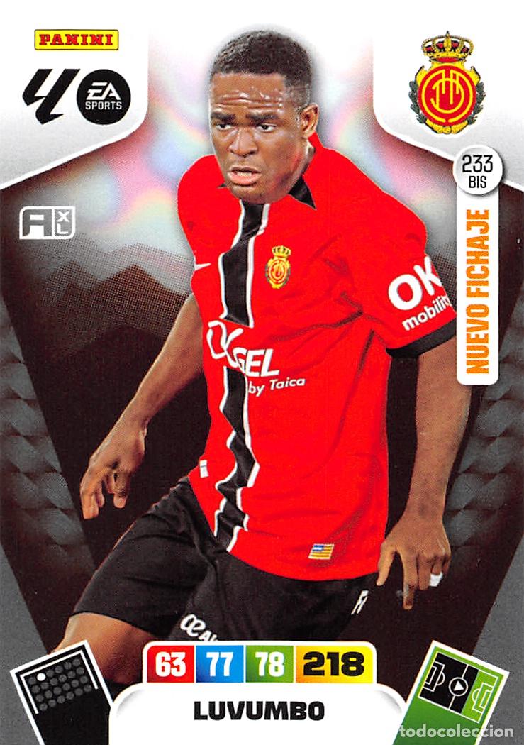 Cromos de F&uacute;tbol: PANINI ADRENALYN 25/26 2025/2026 #233 BIS LUVUMBO (R.C.D. MALLORCA)