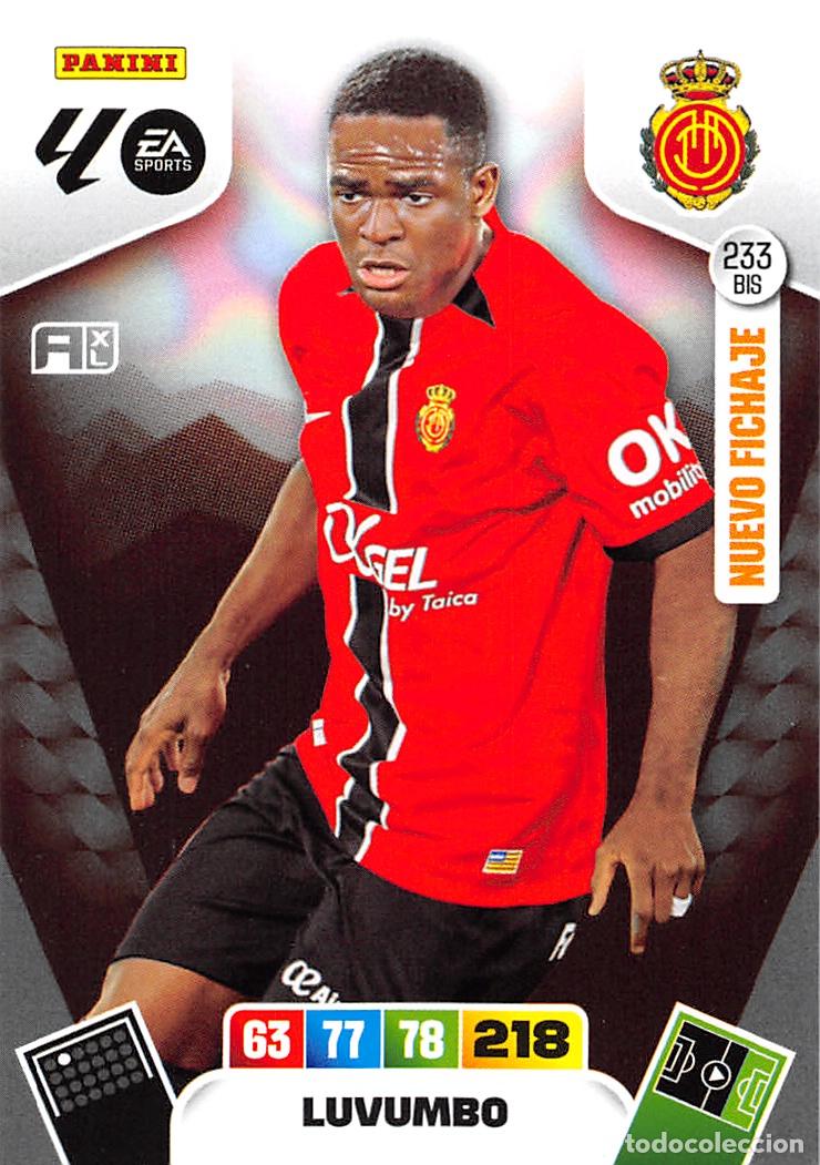 Cromos de F&uacute;tbol: PANINI ADRENALYN 25/26 2025/2026 #233 BIS LUVUMBO (R.C.D. MALLORCA)