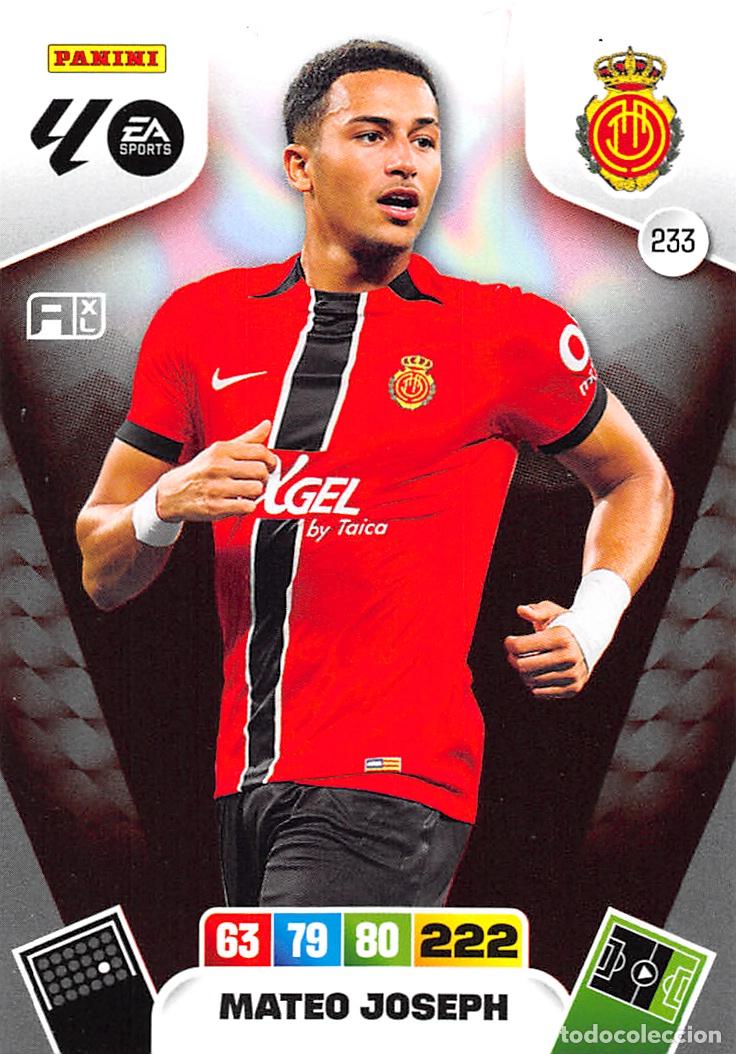 Cromos de F&uacute;tbol: PANINI ADRENALYN 25/26 2025/2026 #233 MATEO JOSEPH (R.C.D. MALLORCA)