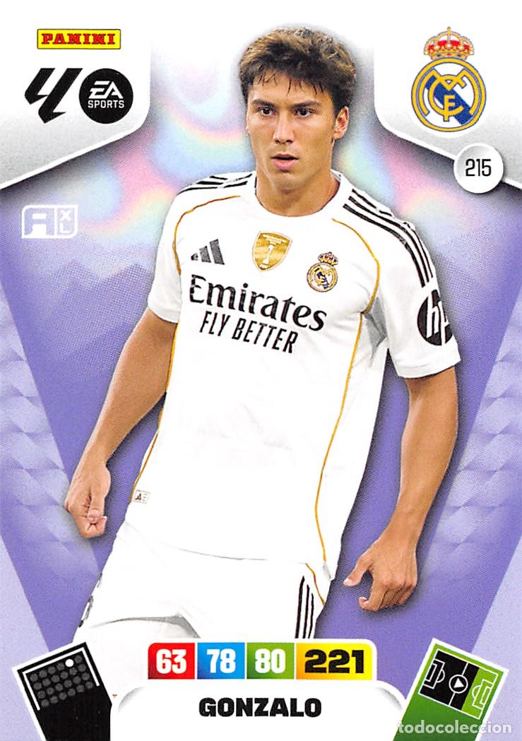 Cromos de F&uacute;tbol: PANINI ADRENALYN 25/26 2025/2026 #215 GONZALO (REAL MADRID)