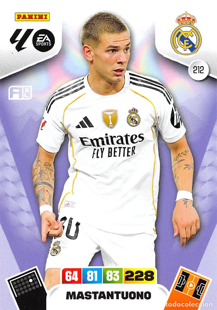Cromos de F&uacute;tbol: PANINI ADRENALYN 25/26 2025/2026 #212 MASTANTUONO (REAL MADRID)