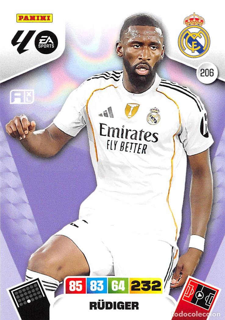 Cromos de F&uacute;tbol: PANINI ADRENALYN 25/26 2025/2026 #206 RUDIGER (REAL MADRID)