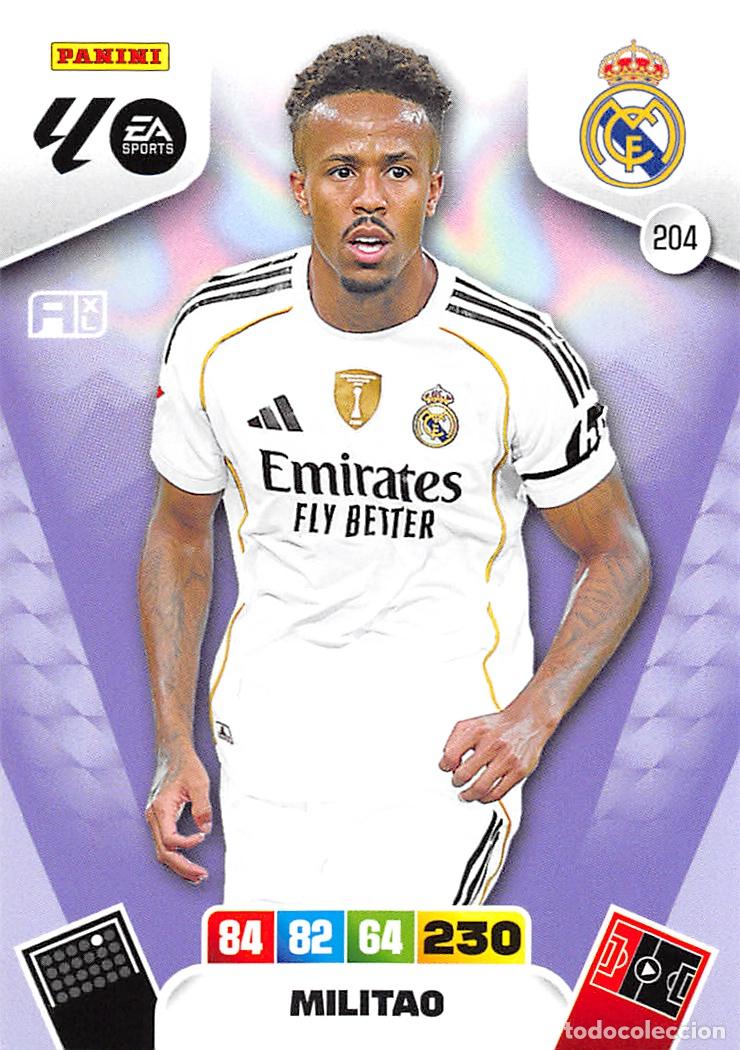 Cromos de F&uacute;tbol: PANINI ADRENALYN 25/26 2025/2026 #204 MILITAO (REAL MADRID)