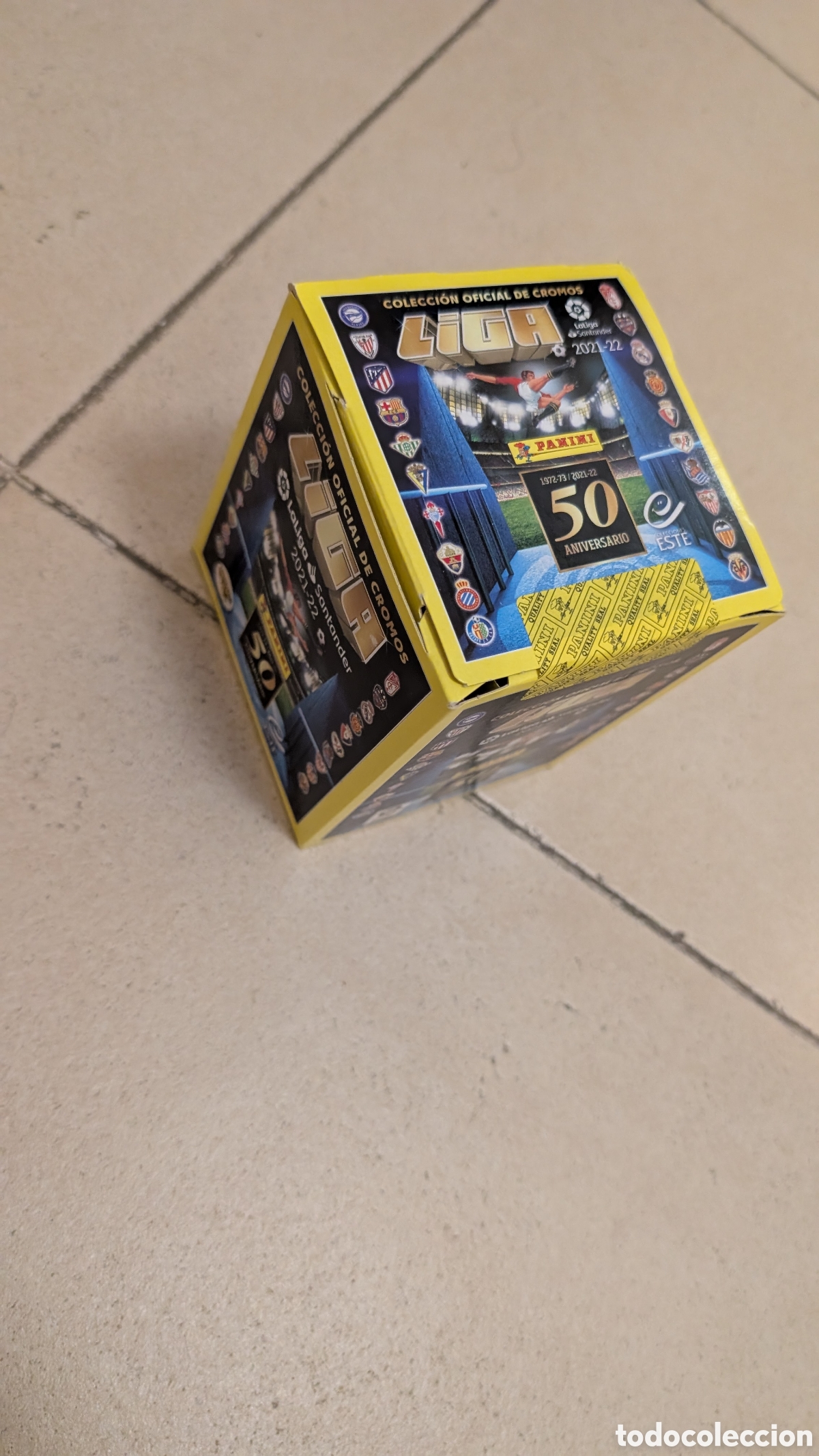 Cromos de F&uacute;tbol: CAJA SIN ABRIR NUNCA ABIERTA CUARTA ULTIMA EDICI&Oacute;N CON 50 SOBRES LIGA ESTE 2021/22 21 22 BUEN ESTADO