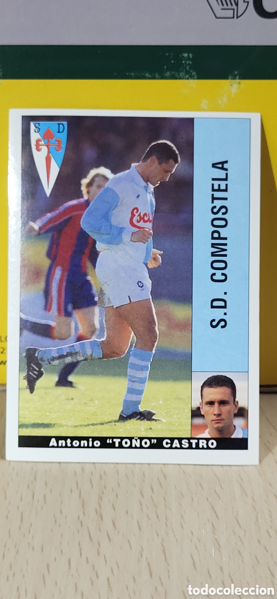 Football Stickers: ANTONIO TO&Ntilde;O CASTRO COMPOSTELA LIGA 95 96 DE FUTBOL PROFESIONAL PANINI