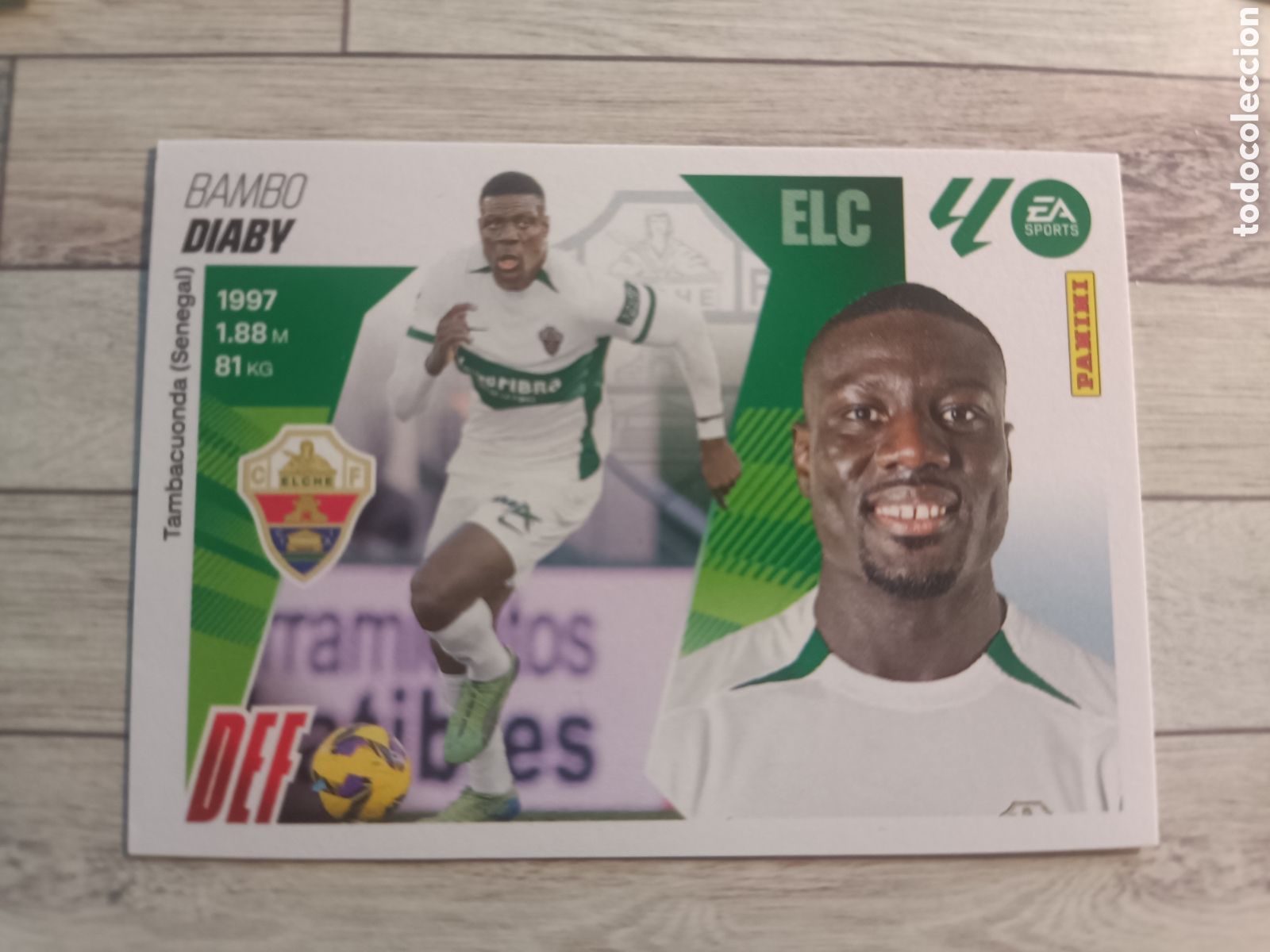 Cromos de F&uacute;tbol: 6 DIABY ELCHE LIGA ESTE 2025 2026 PANINI 25 26 SIN PEGAR
