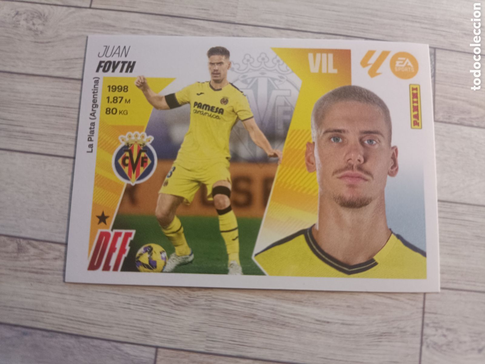 Cromos de F&uacute;tbol: 6 FOYTH VILLARREAL LIGA ESTE 2025 2026 PANINI 25 26 SIN PEGAR