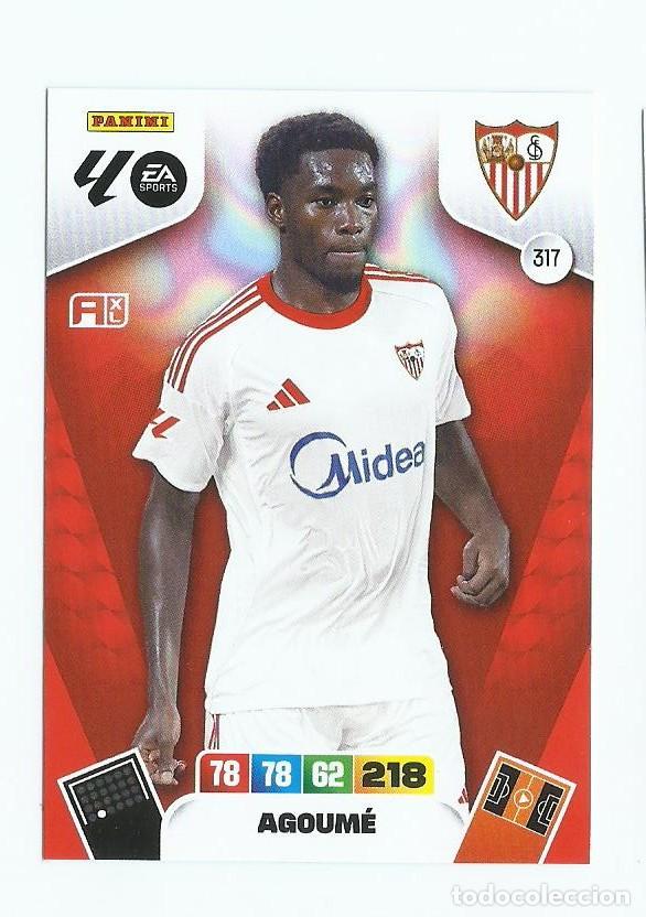 Cromos de F&uacute;tbol: ADRENALYN 2025/2026 317 AGOUME SEVILLA NUEVO PERFECTO