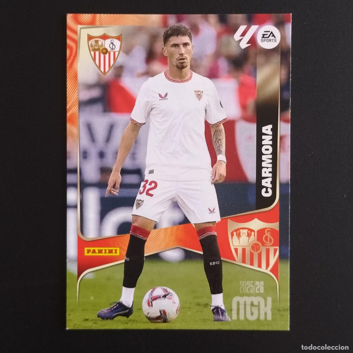 Cromos de F&uacute;tbol: MGK 328 CARMONA SEVILLA CROMOS ALBUM MEGACRACKS LIGA FUTBOL 2025 2026 25 26