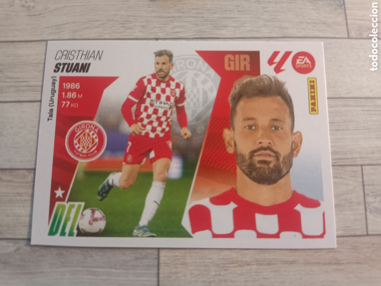 Cromos de F&uacute;tbol: 19 STUANI GIRONA LIGA ESTE 2025 2026 PANINI 25 26 SIN PEGAR