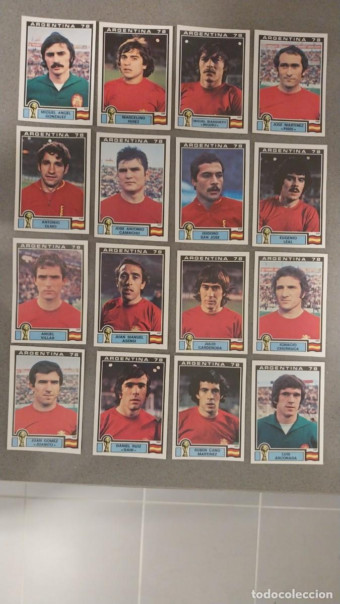 Cromos de F&uacute;tbol: LOTE 16 CROMOS ESPA&Ntilde;A MUNDIAL ARGENTINA 78- ARGENTINA 1978 PANINI SIN PEGAR NUNCA PEGADO