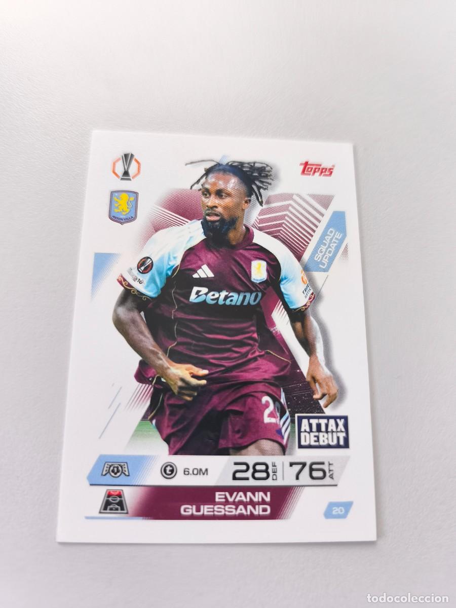 Cromos de F&uacute;tbol: TOPPS MATCH ATTAX 2025 2026 25 26 EVANN GUESSAND ATTAX DEBUT 20 H1